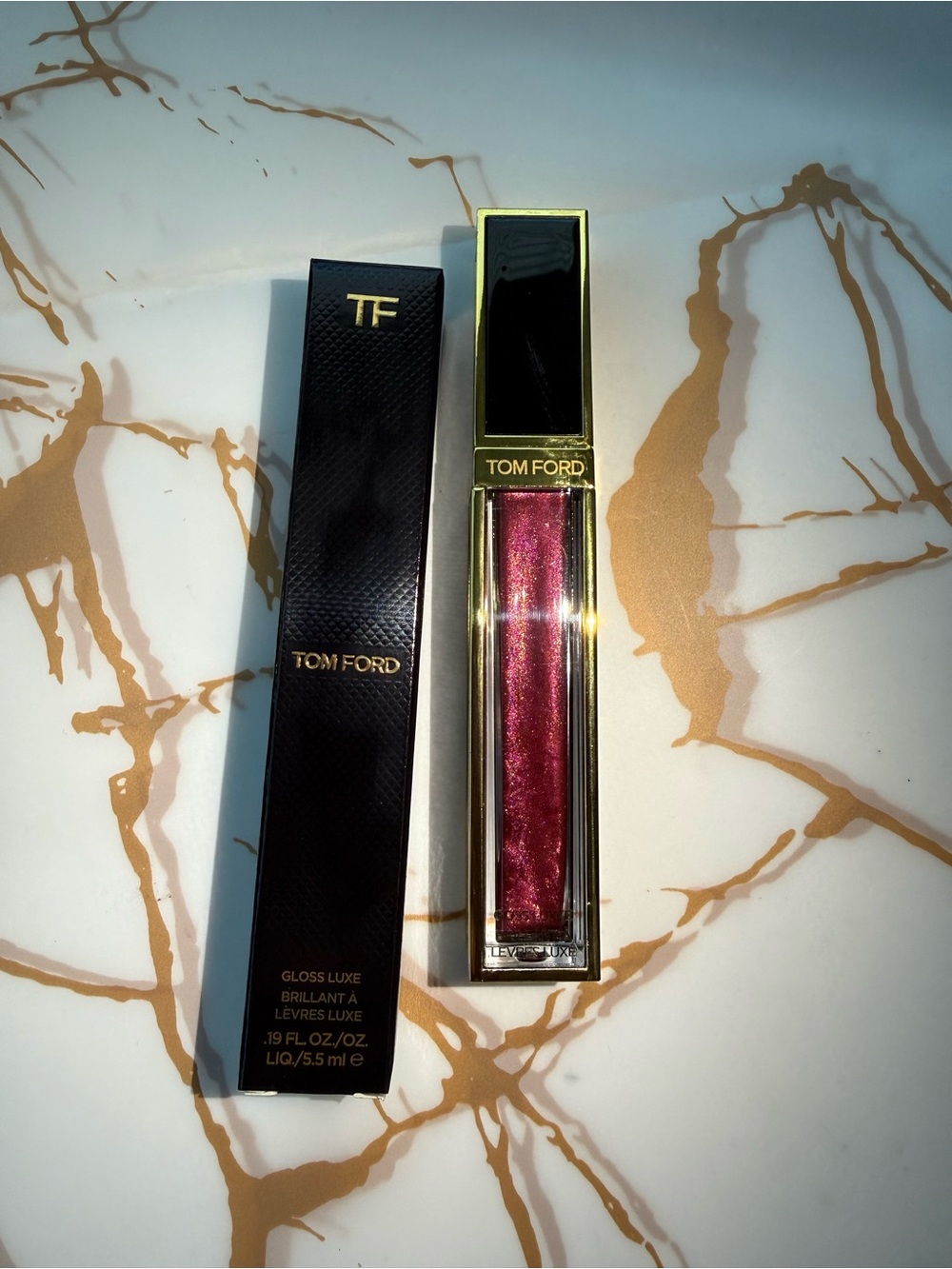 Tom Ford Lip Gloss 24 Honeyed Coral Luxury Gloss— Shimmery Rose Pink NIB - Picture 2 of 4
